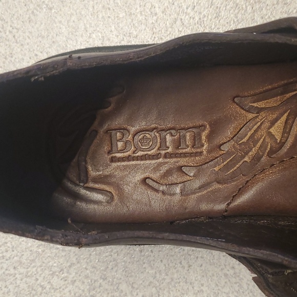 Born Boc Slip On Leather Flat Loafers MRG2 Black Womens Size 9.5us M/Width EUC - Picture 4 of 4